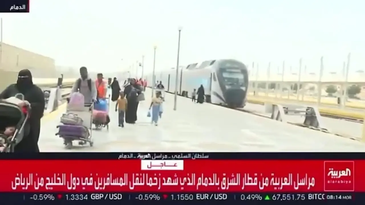 إقبال كثيف على قطار الشرق بالدمام لنقل مواطني دول الخليج للمنافذ البرية